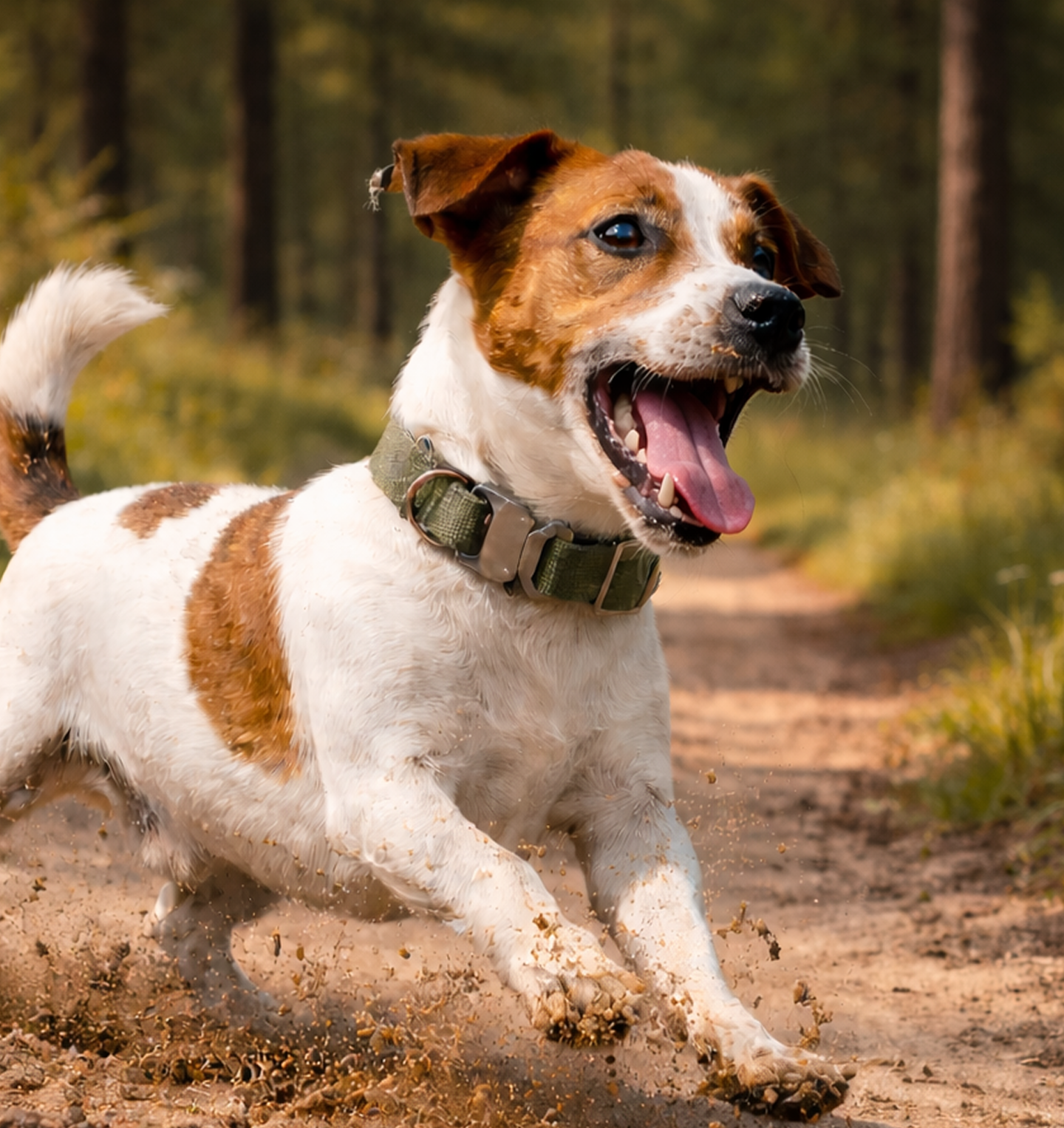 Dog with collar