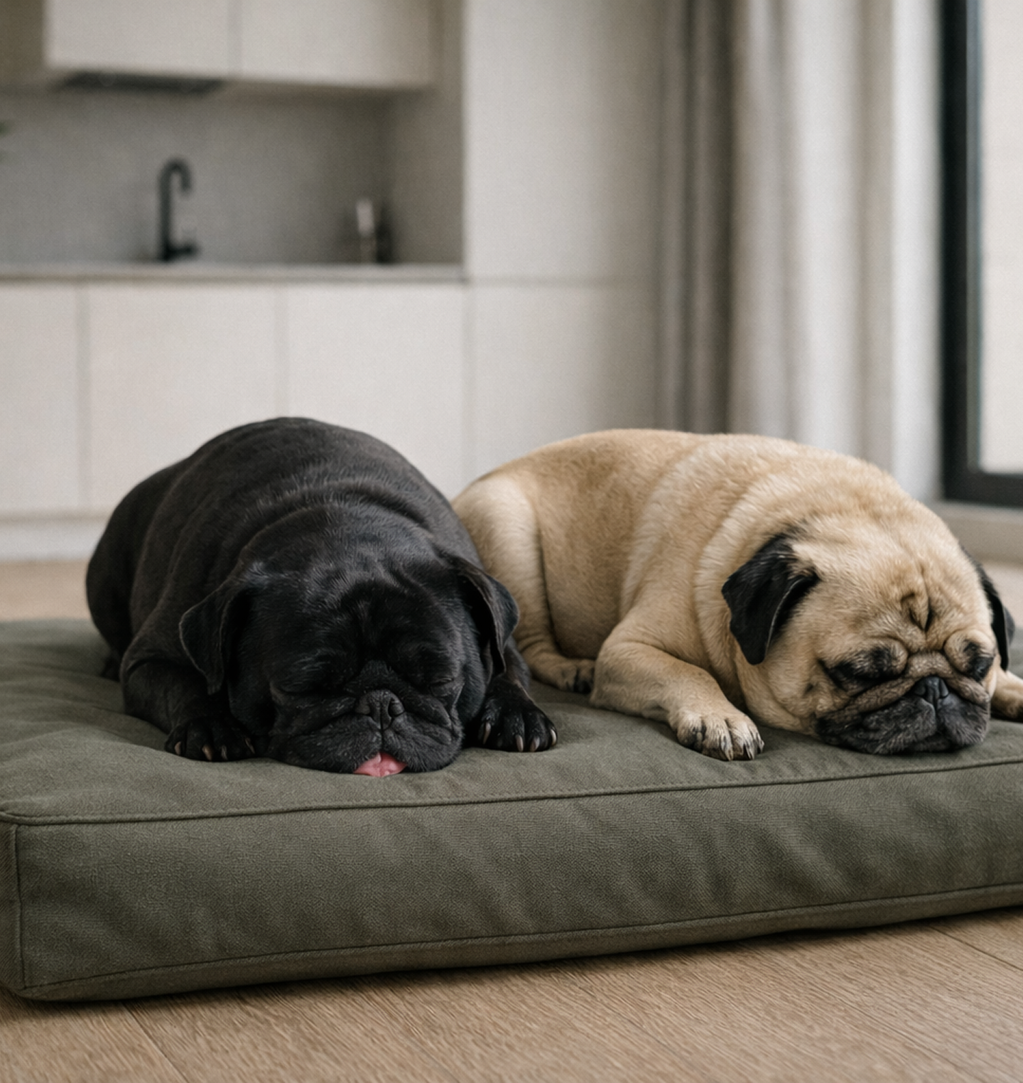 Dog on bed
